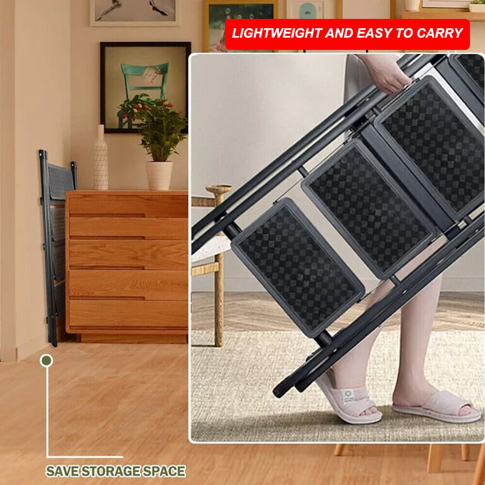 3 Step Ladder Folding Heavy Duty Aluminium Outdoor Indoor Lightweight Stool — image 8