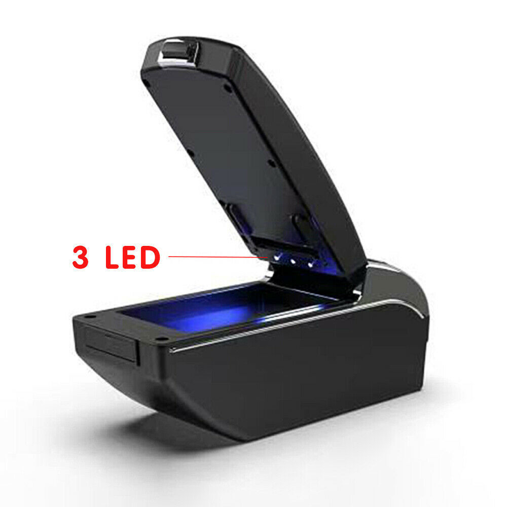 Universal Car Storage Arm Rest Cushion Armrest Centre Console Box Leather Cover — image 7