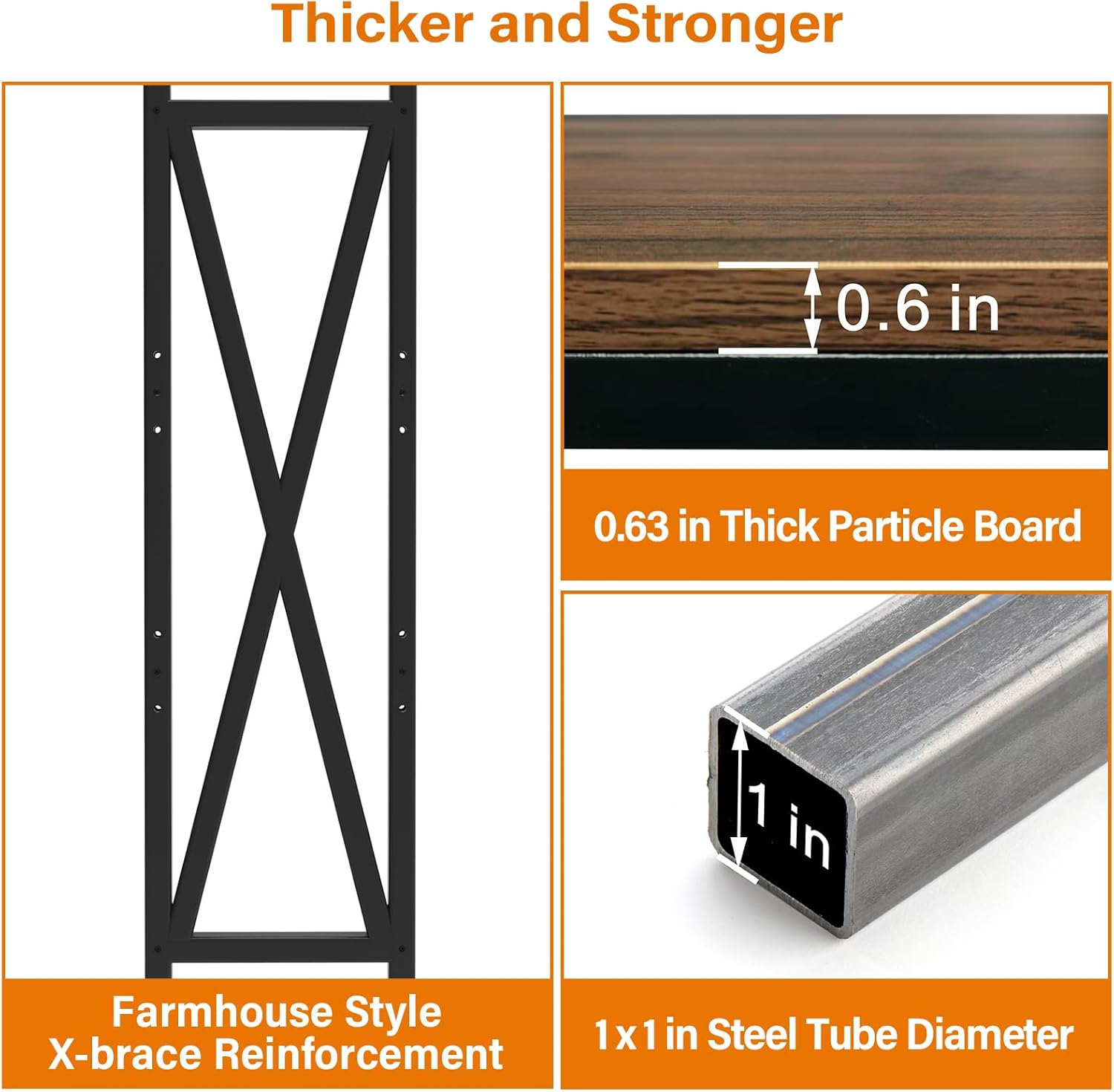 56.30'' Bakers Rack 4-Level Storage Shelves Mental And Wooden Kitchen Shelves, Kitchen Organizers And Storage, For Garage, Pantry, Bathroom ,25.60'' Length