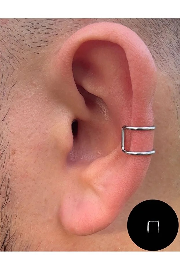 Clip On Fake Piercing Unisex Lip Nose Ear Cartilage Non Piercing Design 3