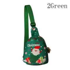 Christmas Purse Cute Sling Backpack - Green - View 1