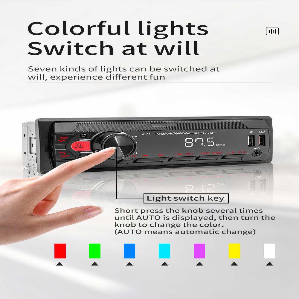 Single Din Car Stereo Radio Bluetooth MP3 Player In Dash Head Unit FM USB AUX SD 13