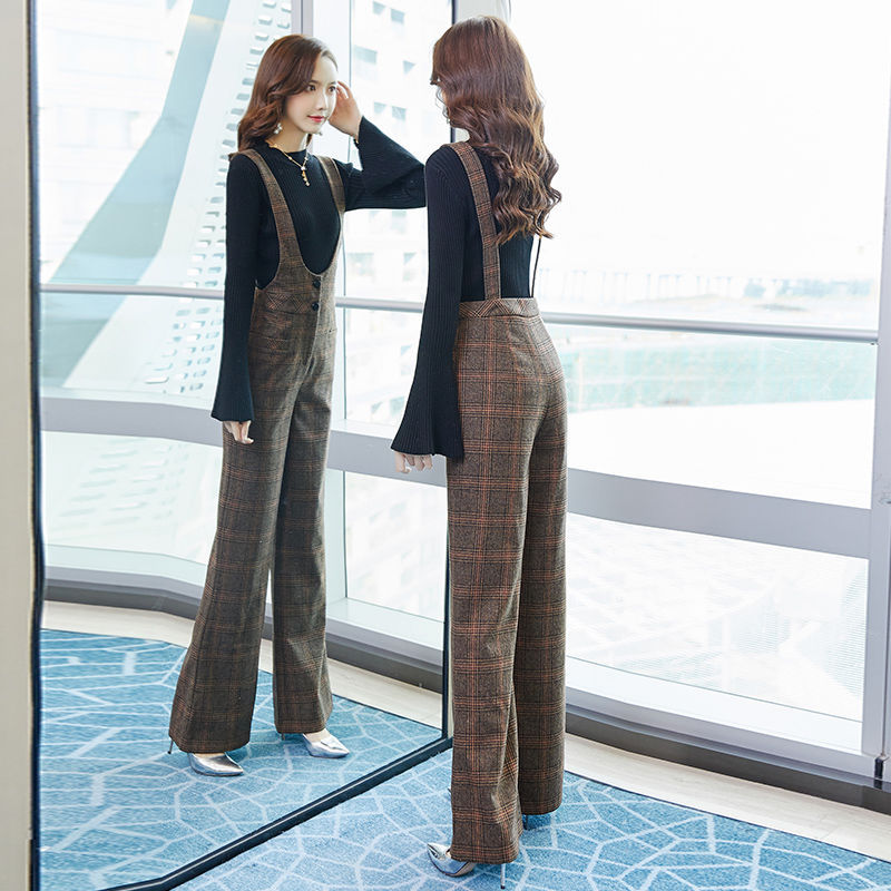 Wide-leg Pants Wear A Lightly Cooked Two-piece Suit