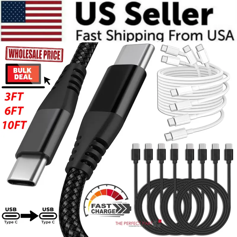 Braided USB C Type-C Fast Charging Data