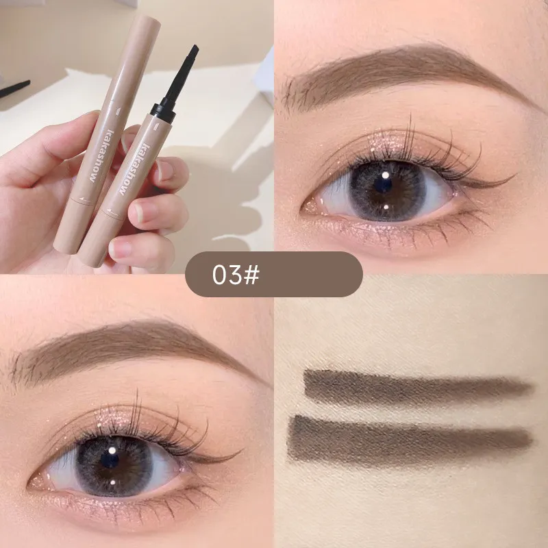 Waterproof Sweat-proof Lasting Non-fading Non-smudged Eyebrow Pencil Dyed Eyebrow Cream - Cool Brown