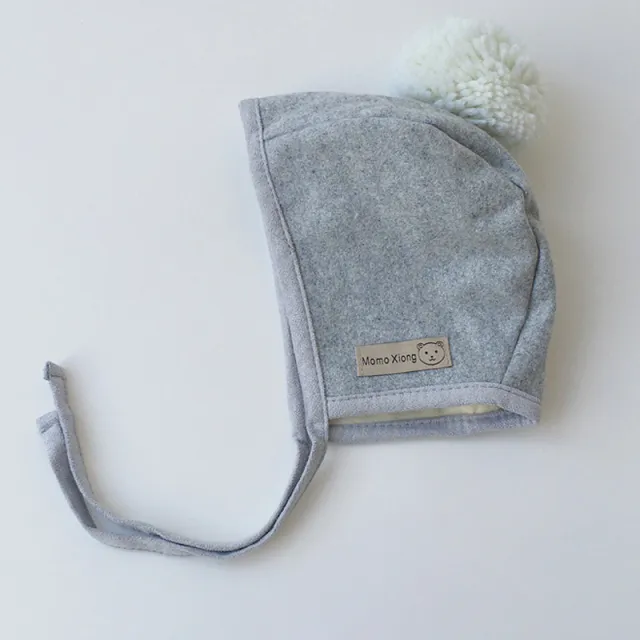 Baby Hat Autumn Thin Double Layer Cotton Grey - Shop at LoveMi