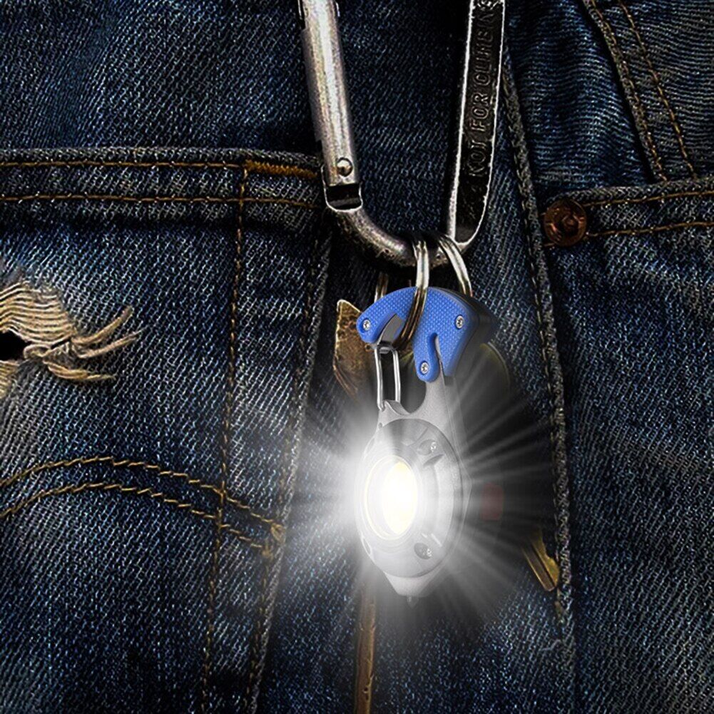 COB LED Flashlight Outdoor USB Rechargeable Keychain Light Hook — image 6