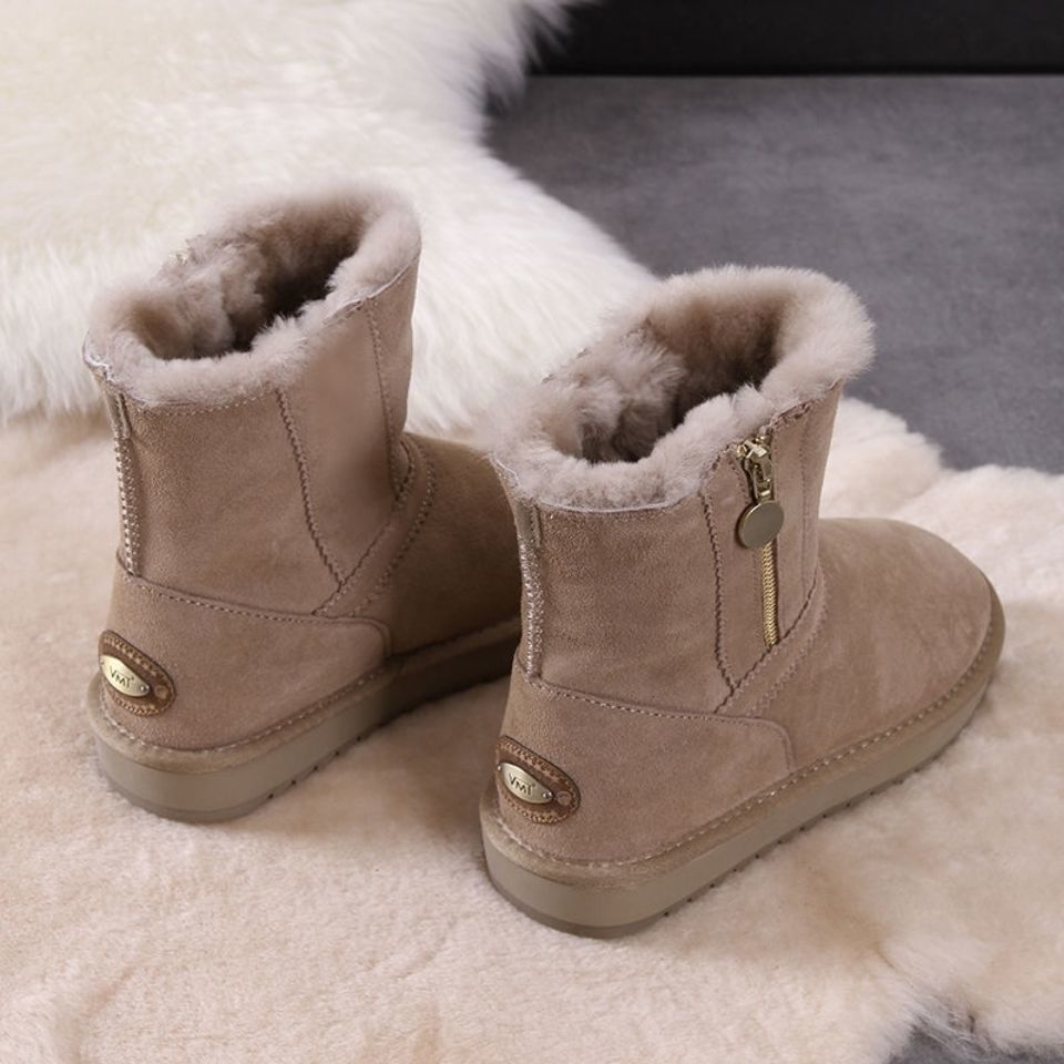 Non-slip All-match Padded Flat Snow Boots Women's Shoes