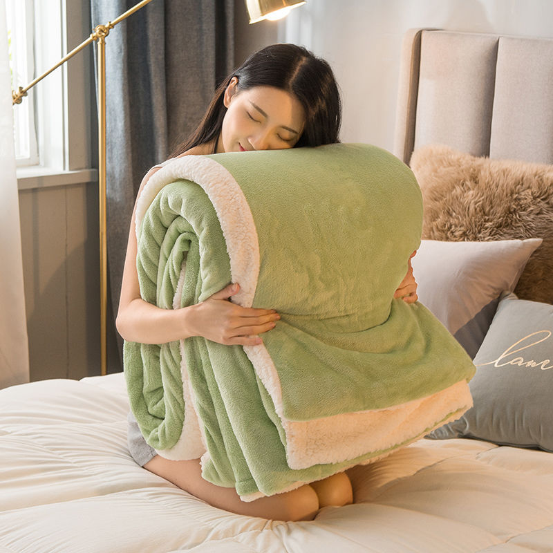 2468c721 7f92 4a42 ae2d 0bc2e4c2b312 - Double Layer Thickened Thermal Coral Blanket
