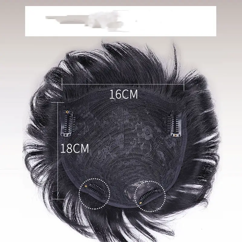 Real Bald Hair Covering White Hair Breathable Wig