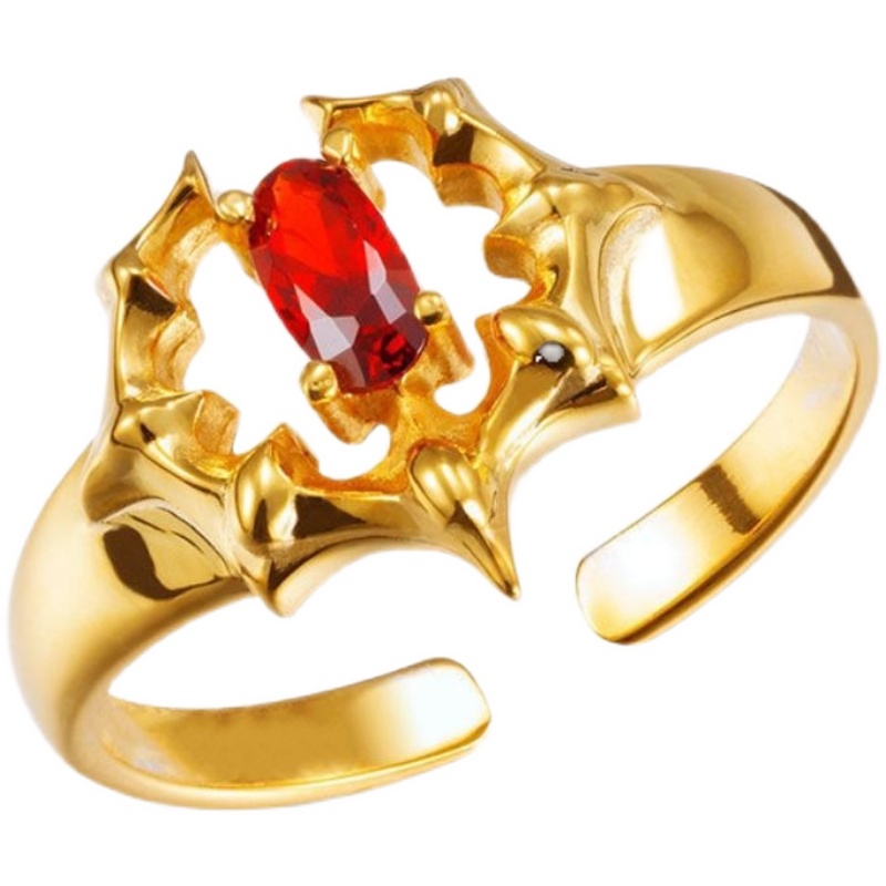 خاتم شمس صغير فضة S925 قابل للتعديل بإصبع السبابة