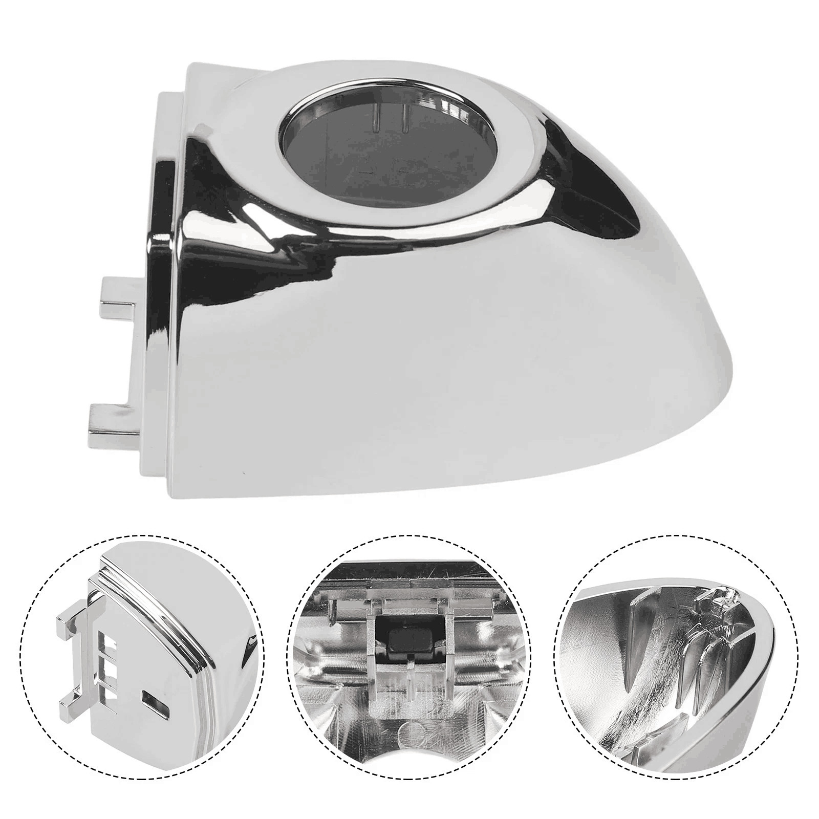Chrome Front Outer Door Handle Cap Cover Fits For Fiat 500X - 735607049 — image 11