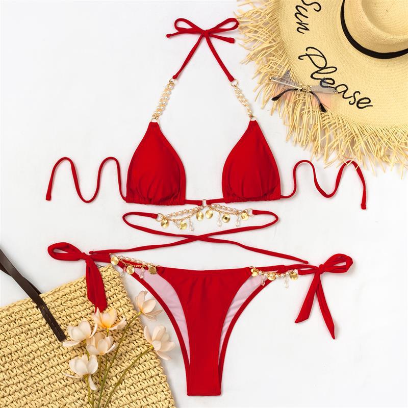 Women’s Swimming Sports Strap Bikini Split Swimsuit