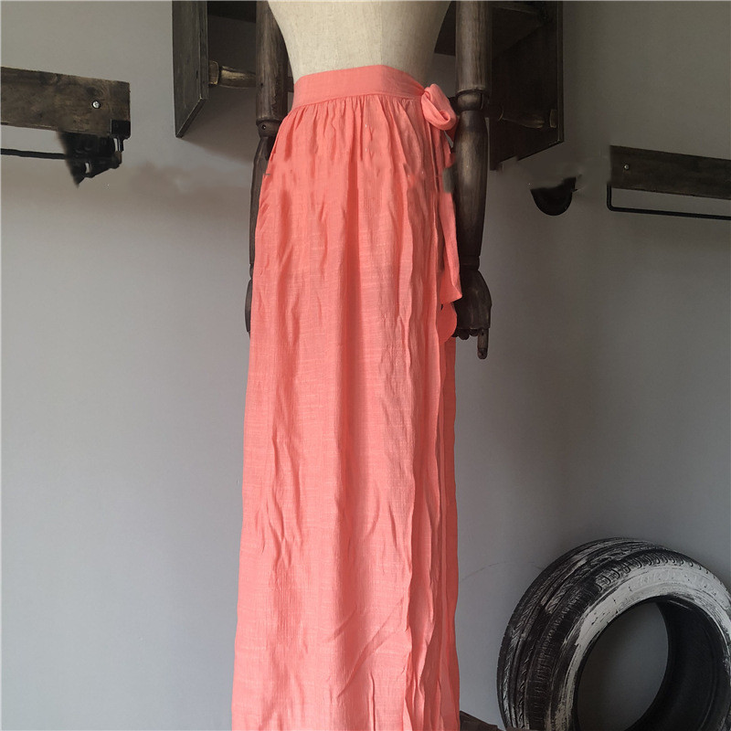 Beach Sun Protection Clothing Beach Seaside Vacation Strappy Skirt Red - Shop at LoveMi