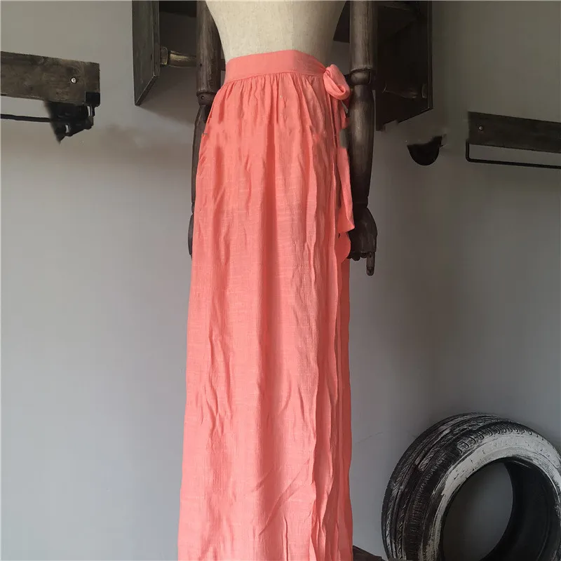 Beach Sun Protection Clothing Beach Seaside Vacation Strappy Skirt - Red