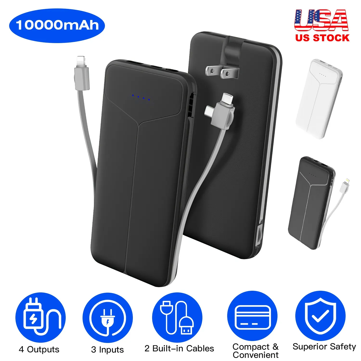 10000mAh Power Bank Portable Charger