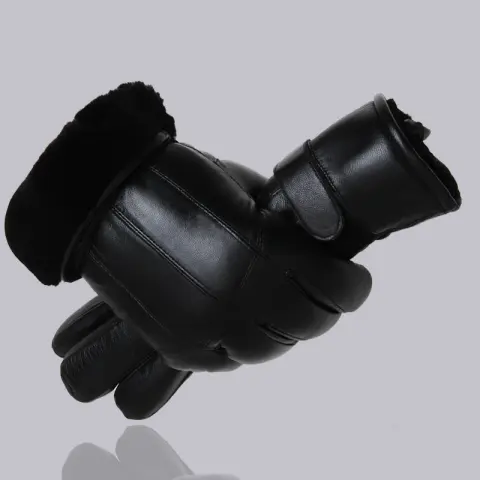 Warm Thick Sheepskin Gloves Men's
