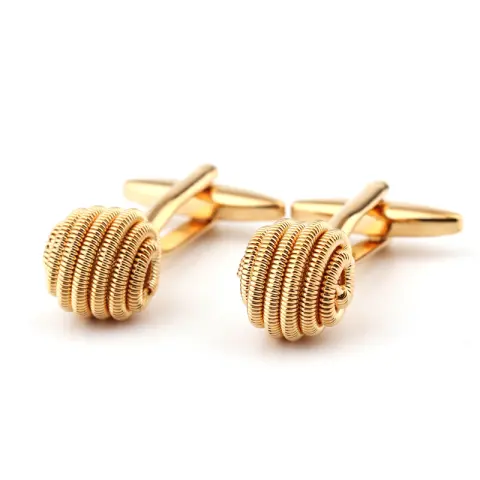 Gold Twist Cufflinks All-matching Shirt