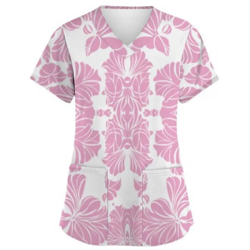 New Christmas Independent Site Women's Vneck Printed Shortsleeve Nurse
