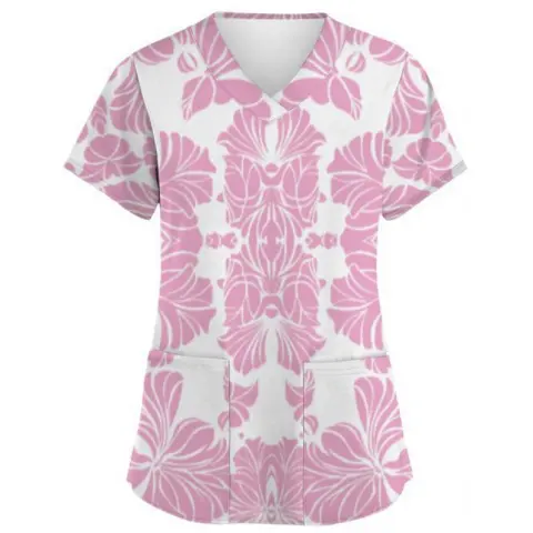 New Christmas Independent Site Women's Vneck Printed Shortsleeve Nurse