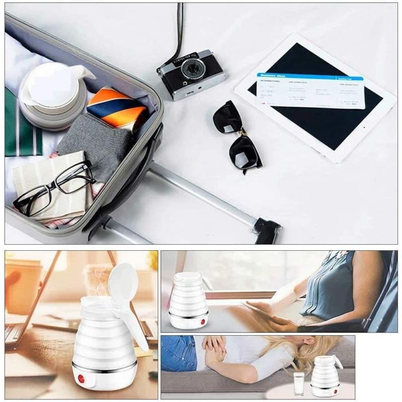 600ML Collapsible Travel Electric Water Kettle Folding