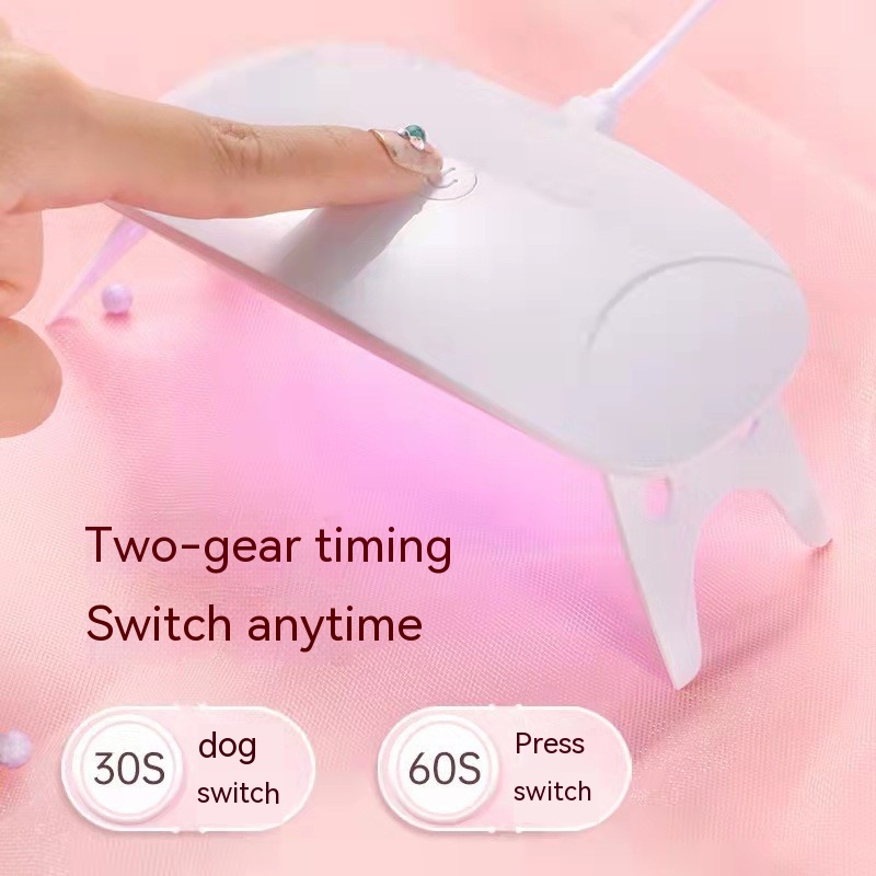 Mini Small Folding Mouse Hot Lamp Handheld Phototherapy Machine Nail Baking Drying UV Curing