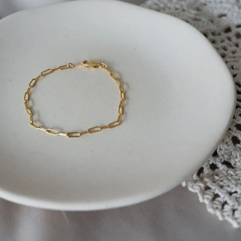 S925 Sterling Silver Gold Plated Ins Style Bracelet