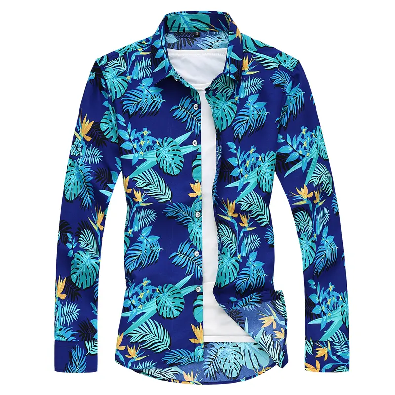 Summer New Men Shirt Large Size Printing