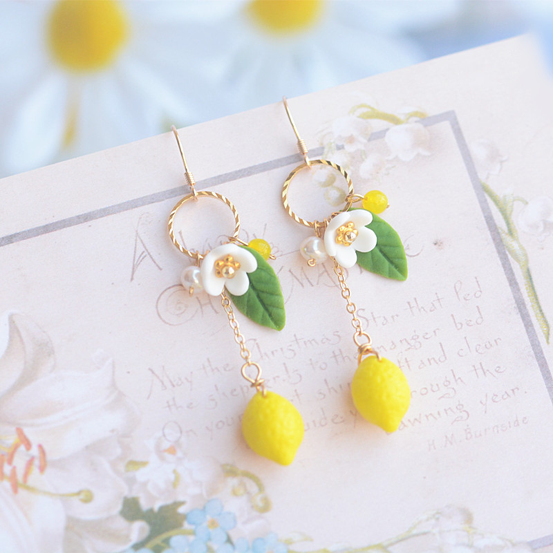 Title 4, New Year Christmas Plant Leaf Flower Earrings