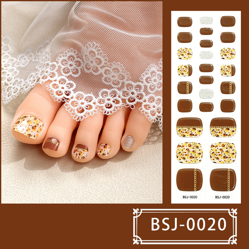 Title 7, 3d Phototherapy Gel Semi-curing Foot Nail Sticker