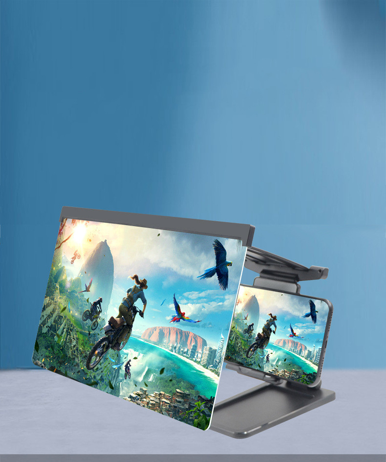 Compatible with Apple, 12 Inch Mobile Phone Screen Amplifier For IPad Movie Folding Shading 3D Screen Mobile Phone Amplifier Magnifier Cellphone Holder - Image 8