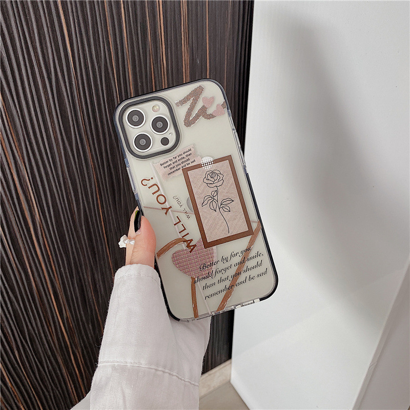 Frosty Wind Rose Transparent Plastic Phone Case - Image 5