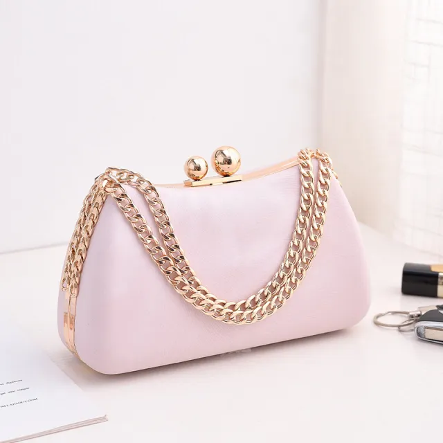 Chain Handbags Fashion Luxury Dress Party Dinner Bags For Women Crossbody Shoulder Bag Pink - Shop at LoveMi
