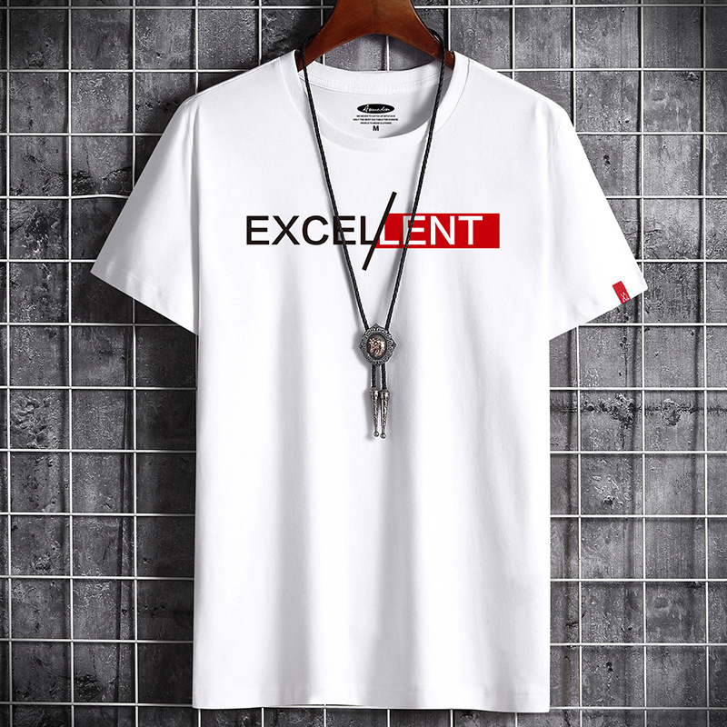 Cotton Summer Mens Short-sleeved T-shirt Bottoming Shirt Top Clothes For Men