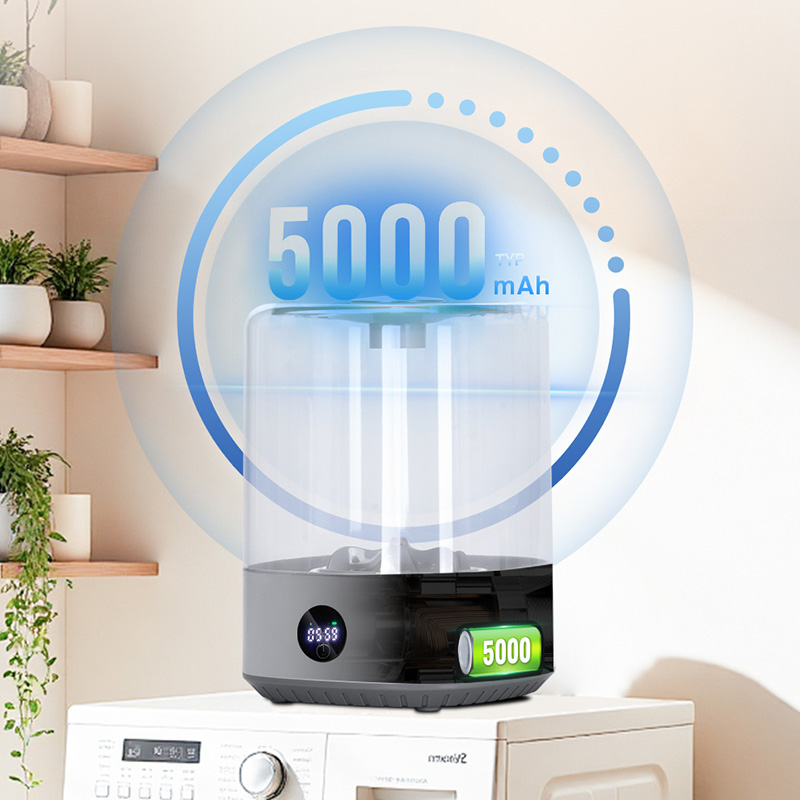 Portable Mini Washing Machine USB Rechargeable Cordless Washer For Underwear, Socks, Baby Clothes, 4L Capacity With Digital Control, Quiet & Efficient For Apartment, Dorm, Travel, Camping & R