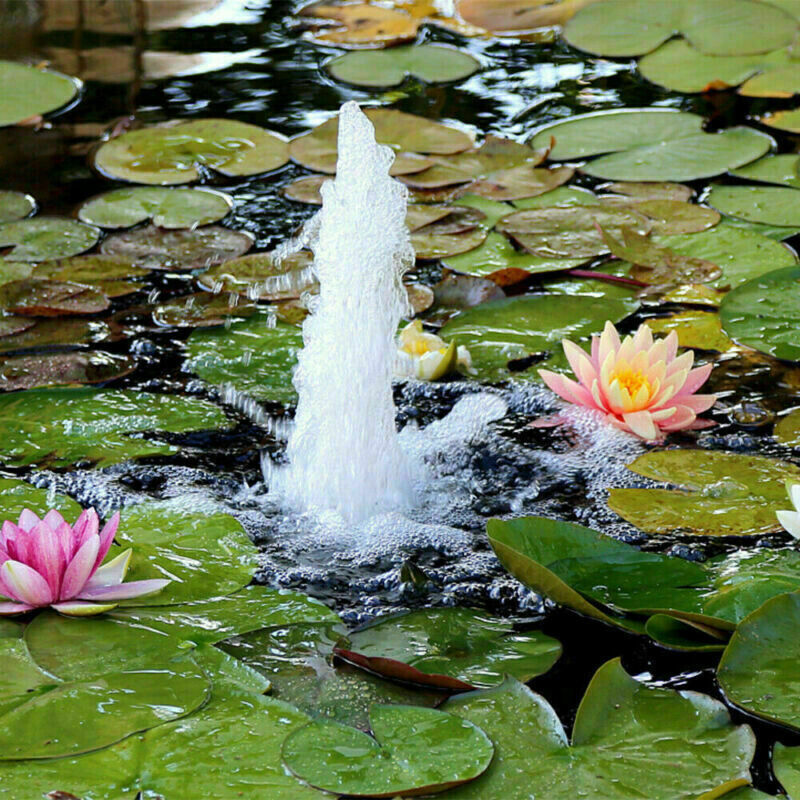 Solar Panel Powered Water Feature Garden Pool Pond Fish Aquarium Fountain — image 9