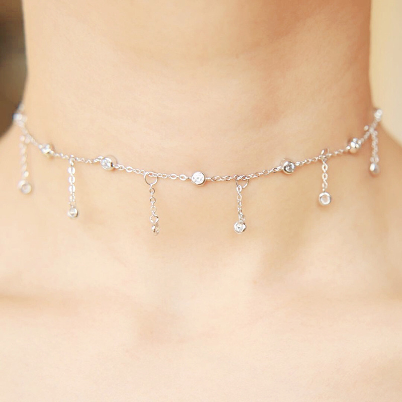 Clavicle Chain Female European Style Fashion Zircon