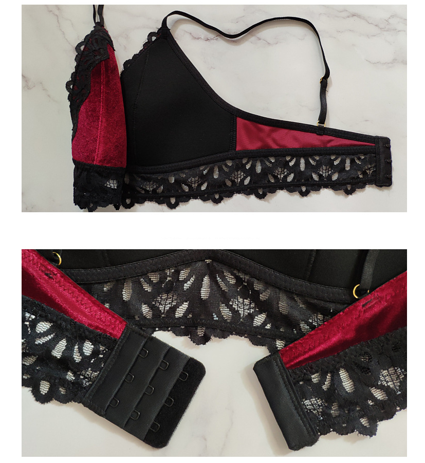 Title 7, Gold Velvet Retro Bra Set