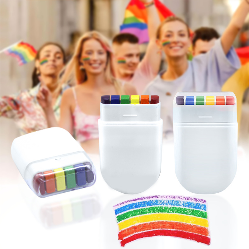 Rainbow Face Body Paint Sticks LGBT Pride Flag Colors For Gay Lesbian Pride Day,