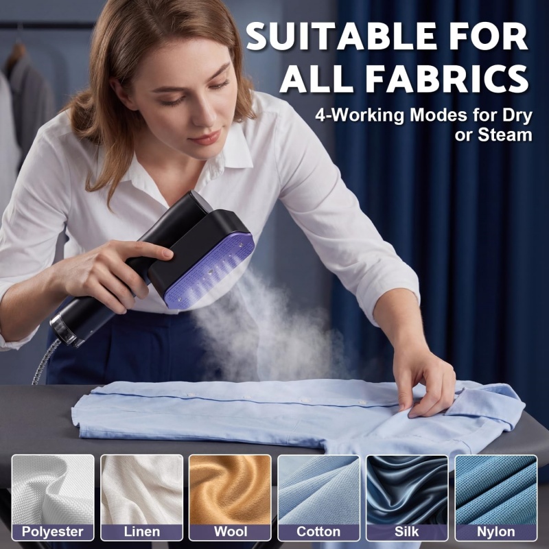 Portable Clothes Steamer, Handheld For Home Or Travel — image 9