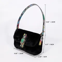European And American Shoulder Bag Girls In Autumn And Winter - Black - View 1