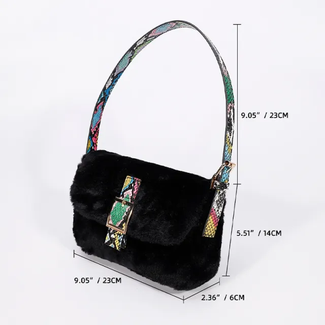 European And American Shoulder Bag Girls In Autumn And Winter Black - Shop at LoveMi