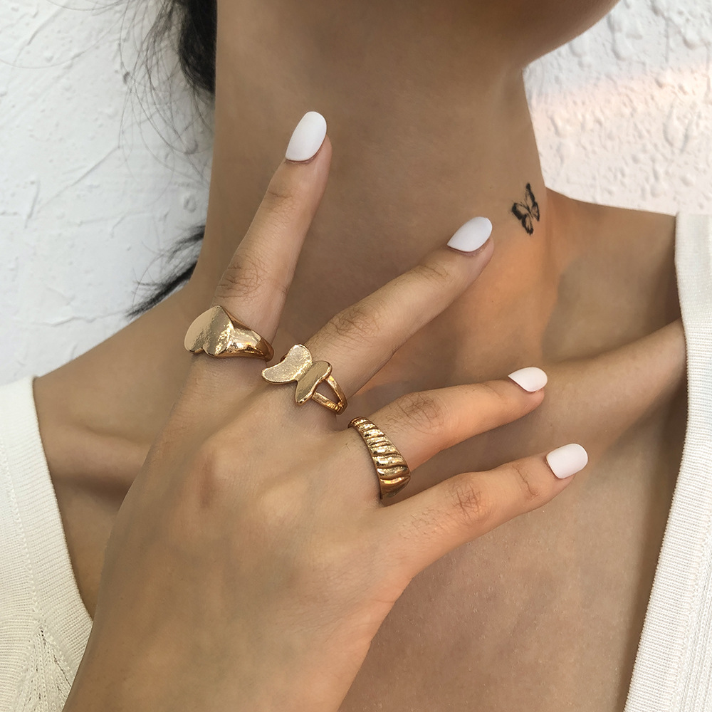 Love butterfly personality creative fashion joint ring