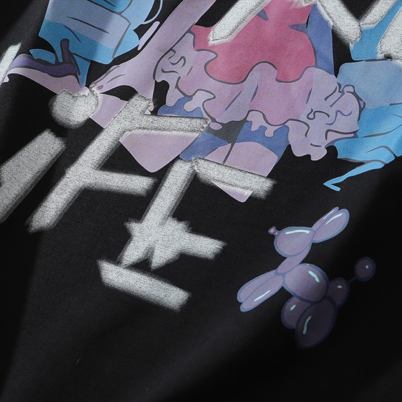 Title 5, Loose two-dimensional cartoon long sleeves