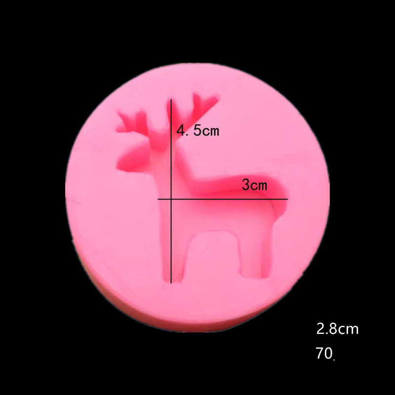 Christmas Little Elk Silicone Mold Di'y Cake Fondant Mold