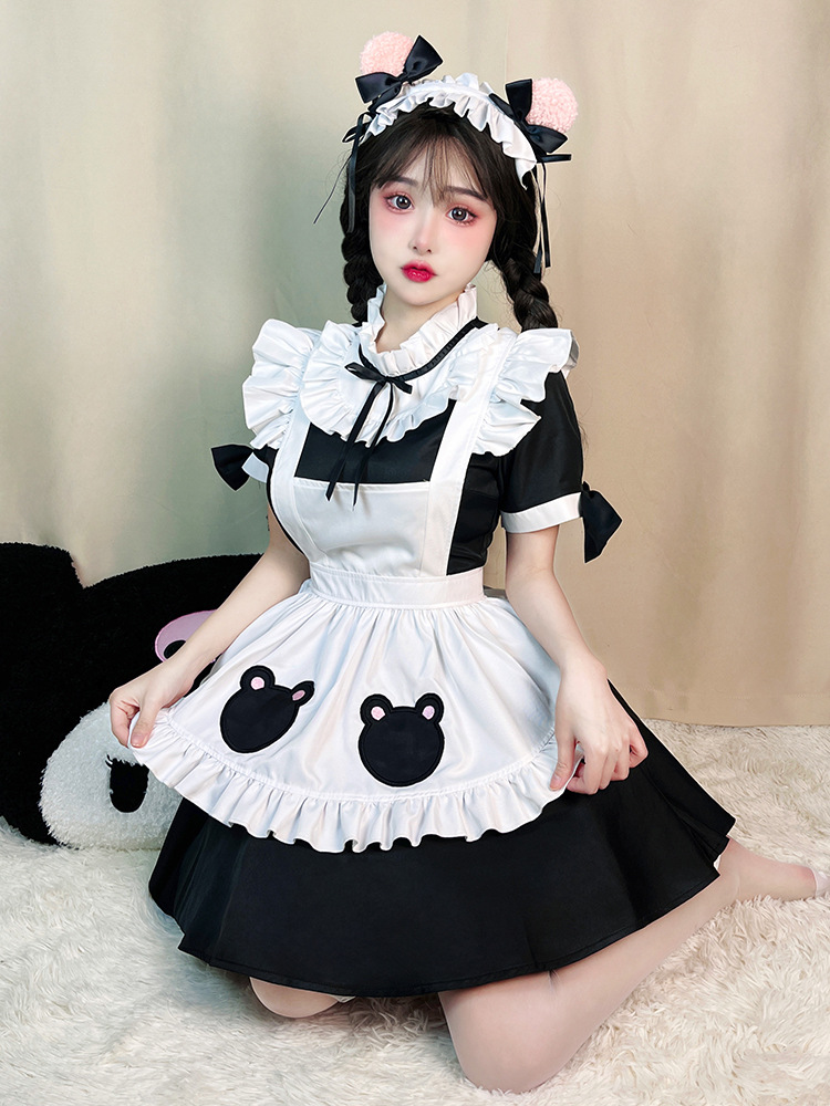 Title 5, Cute Bear Maid Outfit COS Lolita Anime Performa...