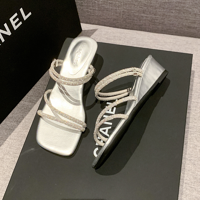 Rhinestone Ankle Strap Sandals, picture 4 of 4