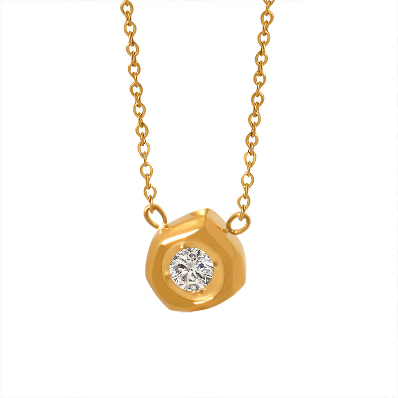 Women's Fashionable And Temperamental Meteorite Shape Zircon Pendant Necklace
