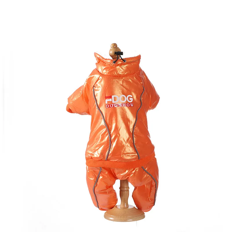 Down Jacket Puppy Windproof Hood For Cold And Warm - Orange
