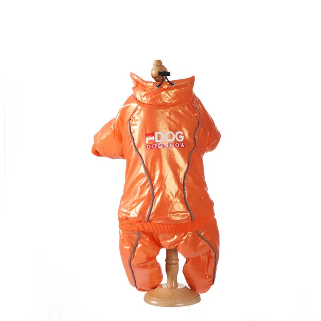 Down Jacket Puppy Windproof Hood For Cold And Warm Orange - Shop at LoveMi